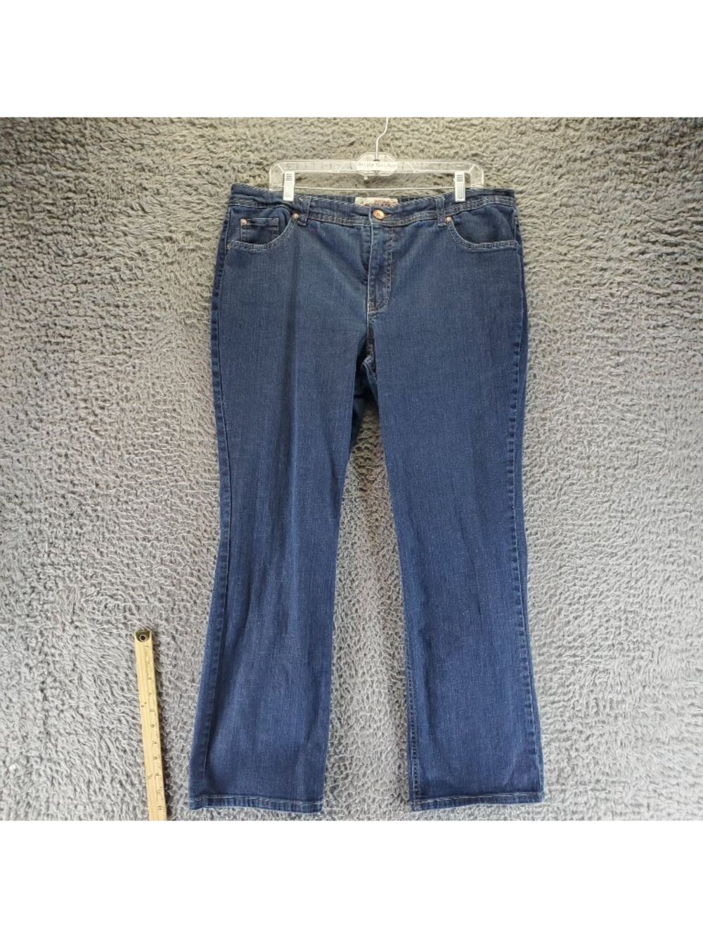 Faded Glory Jeans Womens Size 16 Blue Straight Stretch Classic Rodeo Bootcut